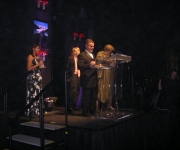 Terry accepting Humanitarian Award